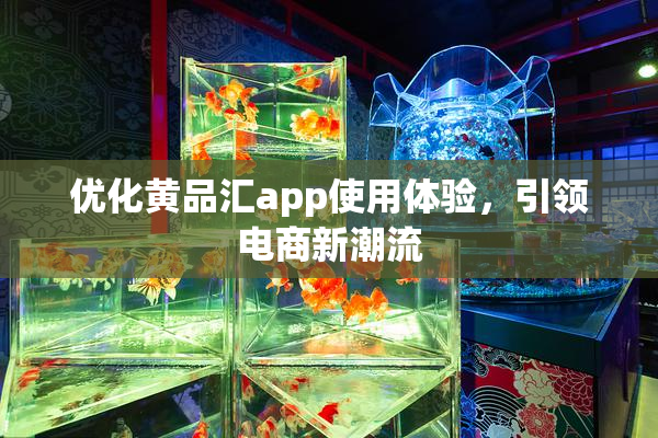 优化黄品汇app使用体验，引领电商新潮流