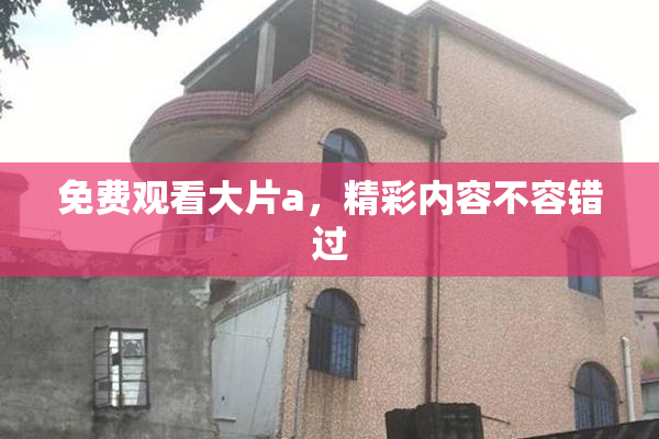 免费观看大片a，精彩内容不容错过