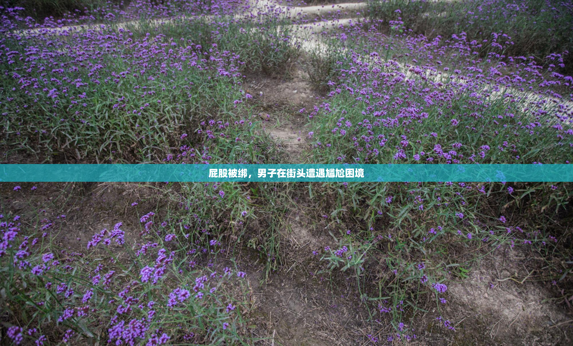 屁股被绑，男子在街头遭遇尴尬困境