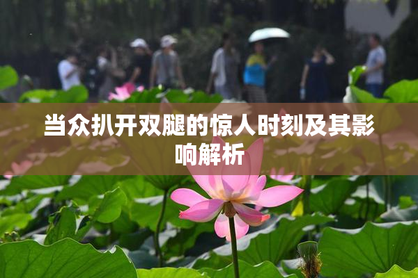 当众扒开双腿的惊人时刻及其影响解析