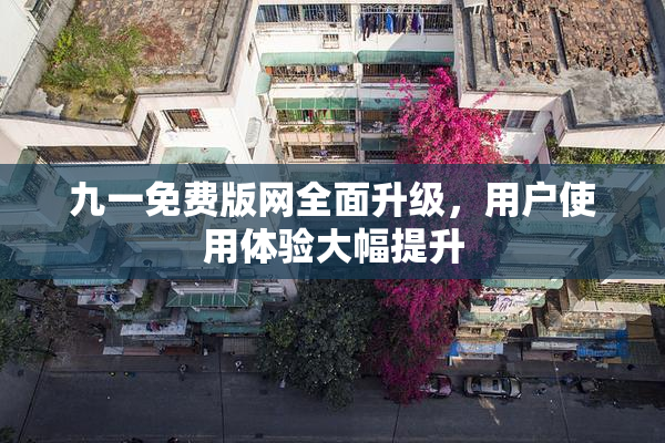 九一免费版网全面升级，用户使用体验大幅提升