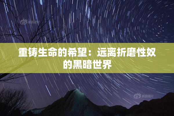 重铸生命的希望：远离折磨性奴的黑暗世界