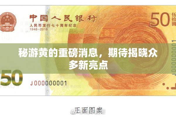 秘游黄的重磅消息，期待揭晓众多新亮点