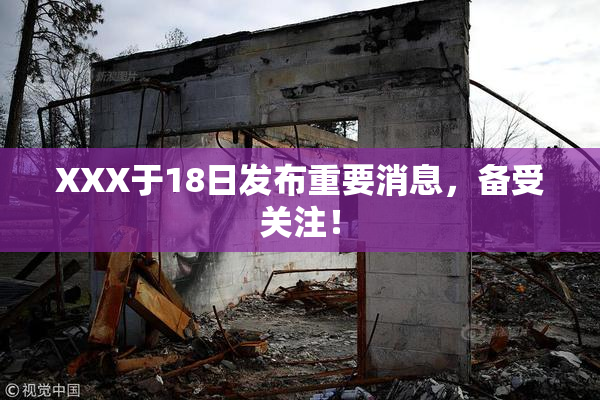 XXX于18日发布重要消息，备受关注！