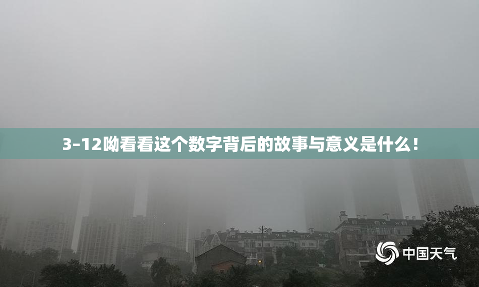 3–12呦看看这个数字背后的故事与意义是什么！