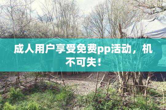成人用户享受免费pp活动，机不可失！