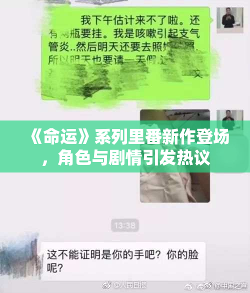 《命运》系列里番新作登场，角色与剧情引发热议