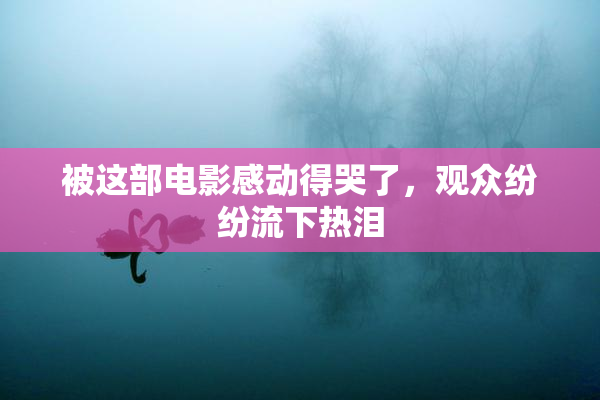 被这部电影感动得哭了，观众纷纷流下热泪