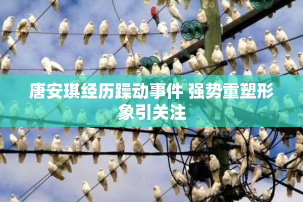 唐安琪经历躁动事件 强势重塑形象引关注