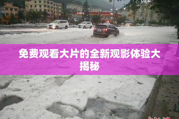 免费观看大片的全新观影体验大揭秘
