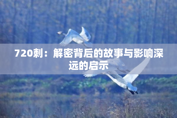 720刺：解密背后的故事与影响深远的启示