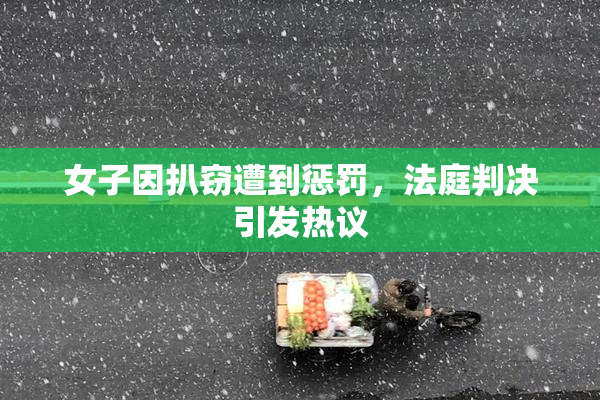 女子因扒窃遭到惩罚，法庭判决引发热议