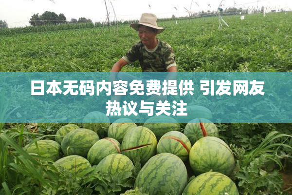 日本无码内容免费提供 引发网友热议与关注