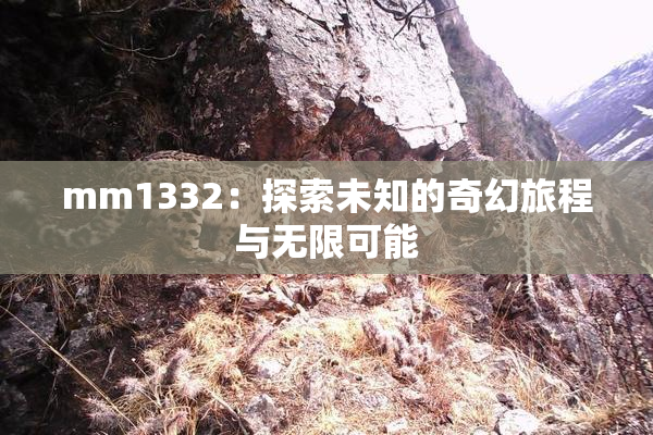 mm1332：探索未知的奇幻旅程与无限可能