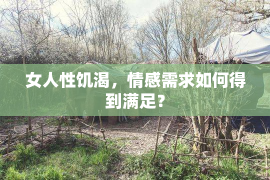 女人性饥渴，情感需求如何得到满足？