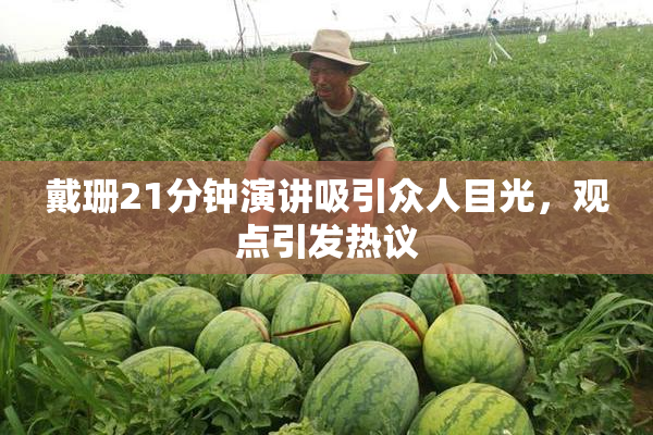 戴珊21分钟演讲吸引众人目光，观点引发热议
