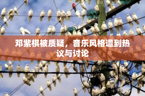 邓紫棋被质疑，音乐风格遭到热议与讨论