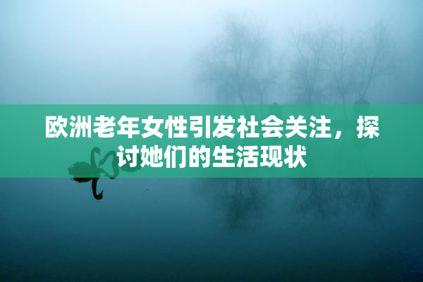 欧洲老年女性引发社会关注，探讨她们的生活现状