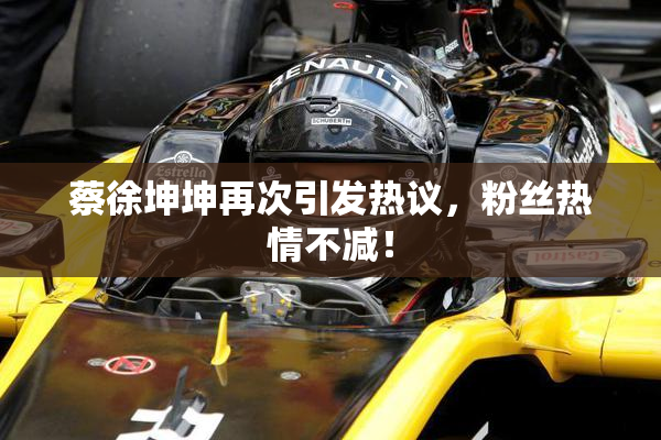 蔡徐坤坤再次引发热议，粉丝热情不减！