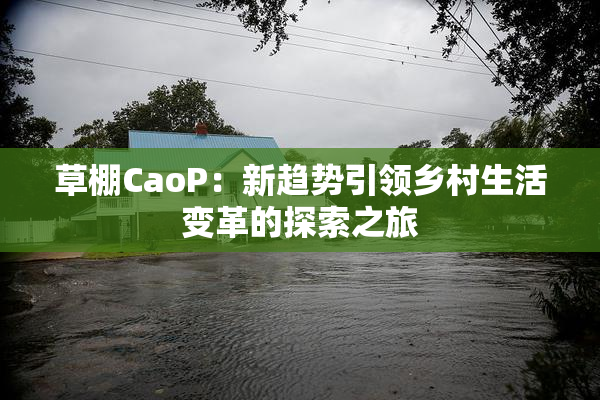 草棚CaoP：新趋势引领乡村生活变革的探索之旅