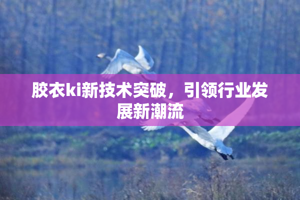 胶衣ki新技术突破，引领行业发展新潮流