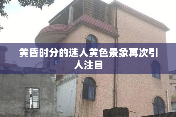 黄昏时分的迷人黄色景象再次引人注目