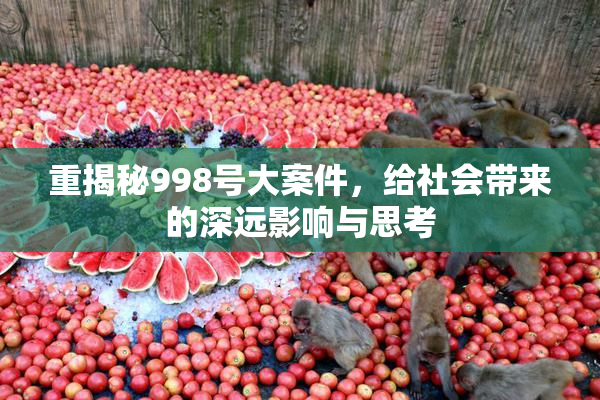 重揭秘998号大案件，给社会带来的深远影响与思考