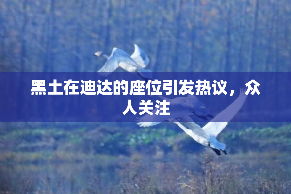 黑土在迪达的座位引发热议，众人关注