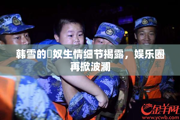 韩雪的婬奴生情细节揭露，娱乐圈再掀波澜