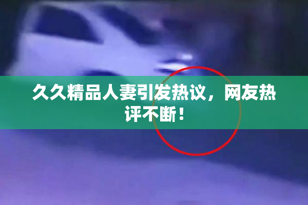 久久精品人妻引发热议，网友热评不断！