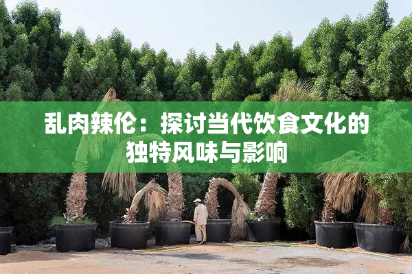 乱肉辣伦：探讨当代饮食文化的独特风味与影响