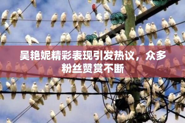 吴艳妮精彩表现引发热议，众多粉丝赞赏不断