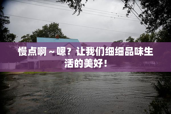 慢点啊～嗯？让我们细细品味生活的美好！