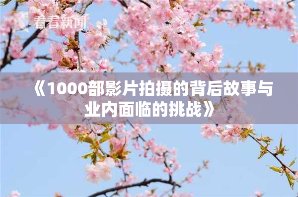 《1000部影片拍摄的背后故事与业内面临的挑战》