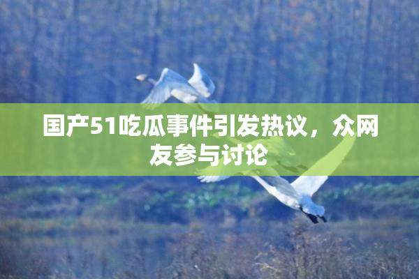 国产51吃瓜事件引发热议，众网友参与讨论