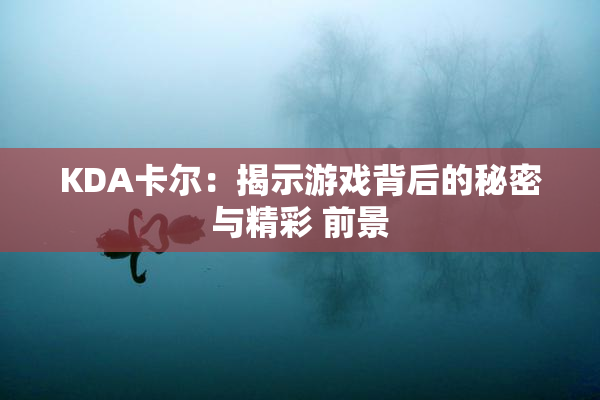 KDA卡尔：揭示游戏背后的秘密与精彩 前景